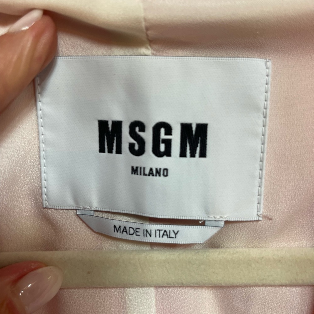 NWT MSGM Milano Pink Checkered Women's Blazer and Shorts Set - Picture 9 of 15